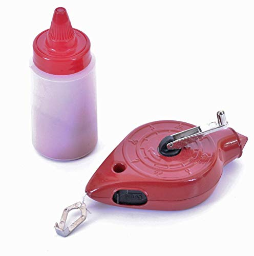 Schlagschnurgerät 30 m Schlagschnur Schlagschnurroller inkl. Kreide Farbe Pulver