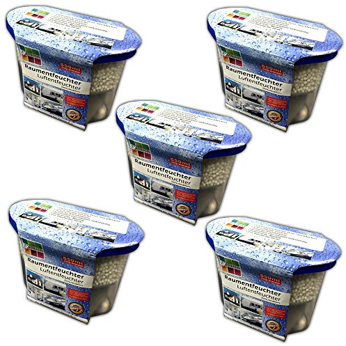 5 x deshumidificador Incluye 5 x 230g granulado | luftent antihumedad | lufttrockner