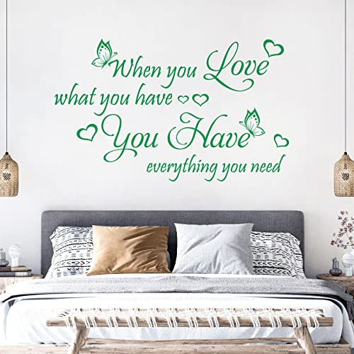 When You Love What You Have, You Have Everything ... - Quote Decal Wall Sticker [Large] [Cactus]