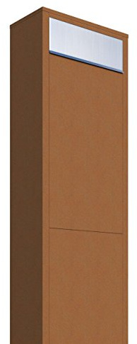 Standbriefkasten, Design Briefkasten Big Box Rost/Edelstahl - Bravios