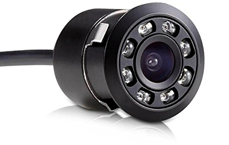 Outbit 1 retrocamera per auto, 8 LED, per retromarcia e parcheggio, HD, impermeabile, visione notturna, AUHF