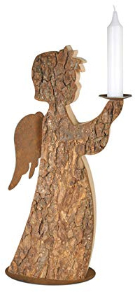 Thankgoods Rindenengel mit Kerze - Geschenkidee