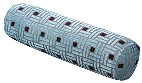Hellery Neck Roll Pillow for Sleeping- Cylinder Round Cushion for Cervical Support - Memory Foam Bolster for Neck, Spine, Traction, Blue