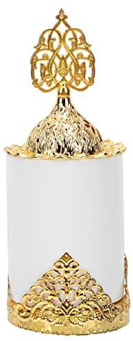 Cabilock 1stück Arabischer Stil Räuchergefäß Keramischer Weihrauchbrenner Mit Eleganter Für Schlafzimmer Wohnzimmer Büro Und Meditation Platzsparend Und Leicht Zu Transportieren