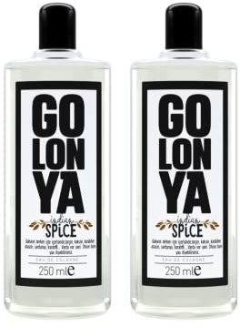 Golonya - SPICE - Eau de Cologne Doppelpack - Kolonya 2x250ml Flasche - Kölnischwasser Erfrischend, Intensiv, Würziger Duft - Unisex-Parfum das lange anhält