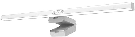 Zerodis Barre Lumineuse de Moniteur d'écran, Gradation Continue de la Lampe de Moniteur d'ordinateur LED Fonction de Synchronisation LED Contrôle Tactile ABS pour la Maison (WHITE)