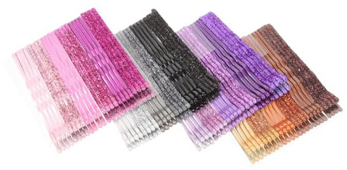 MAGICLULU 288pcs Bridal Hair Accessories Glitter Metal Hair Clips Reusable Bobby Pins Fairy Powder Slides for Styling