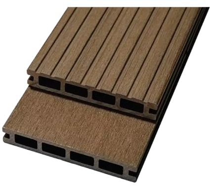 Woodstore24 WoodoRodi, motivo circa 20 cm, marrone, rivestimento per pavimenti in terrazza, antiscivolo e resistente alle intemperie, larghezza: 120 mm, spessore: 20 mm