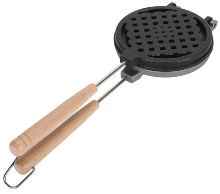 Poêle à gaufres, gaufrier antiadhésif double face, gaufrier antiadhésif, cône de gaufre, ustensiles de cuisine à gaufres, portable, pour le camping, petit-déjeuner pour