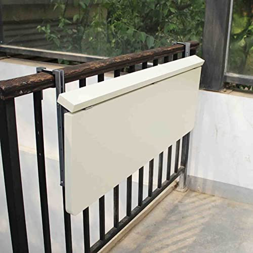 Faltbarer Balkonhängetisch für den Außenbereich, mit verstellbarer Höhe, leichte Terrassenbar für Deckgeländer, Wandmontage, halber Tisch für kleine Räume