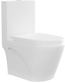 Vente-unique-WC blanco mate de cerámica de pie - Desagüe horizontal - NAGILAM