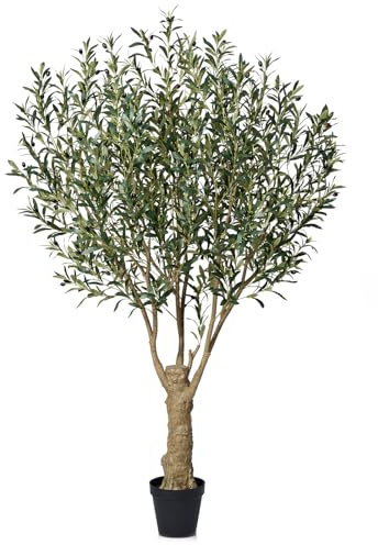 VeriNatural Artificial Olive Tree 210cm Large Fake Plant-Faux Plants for Indoor&Outdoor Decor, UV Resistant Artificial Plant with 2871 Leaves&132 Fruits-Perfect for Home, Office, Balcony,VN160