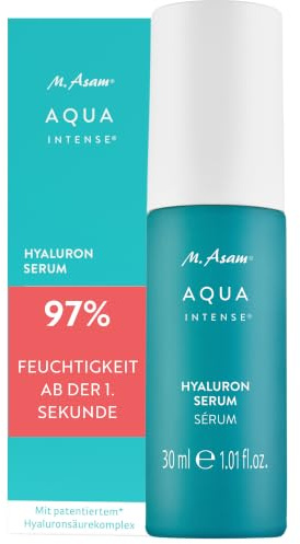 M. Asam Aqua Intense Hyaluron Serum (30 ml) | Hochdosiertes Feuchtigkeitsserum mit patentiertem Hyaluronsäurekomplex, Aufpolsternd und reduziert Falten