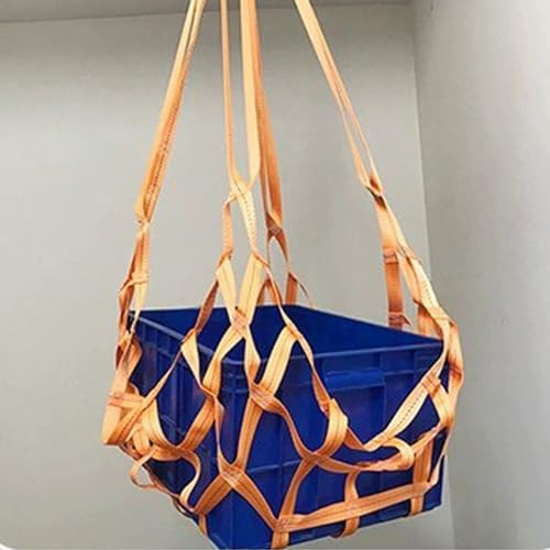 13.12 × 13.12 Ft Cargo Lifting Pad Net - Moving Straps for Lifting - Safety Cargo Net for Trailer - Flat Polyester Sling Hoisting Net - Loading and Unloading Heavy Cargo(Load 3000kg/6613lb)