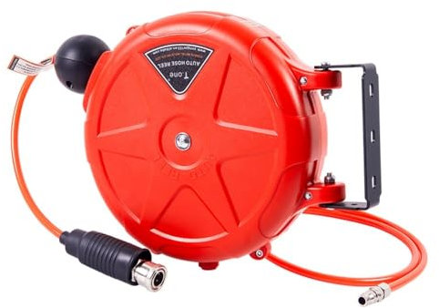 Avvolgitubo da giardino, 8mm Avvolgitubo automatico retrattile for autolavaggio, irrigazione da giardino, supporto for tubo dell'acqua, montaggio a parete, rulli for tubi dell'acqua ad alta pressione