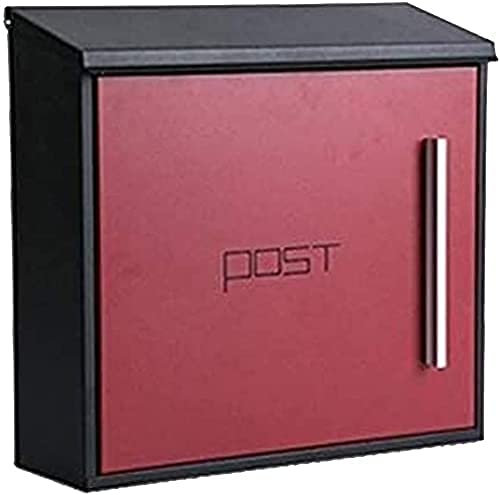 PNAJFUEL Cassetta Postale a Muro Cassetta per Consegna Pacchi Cassetta per Consegna Posta Cassetta Postale da Esterno in Acciaio Inossidabile/Red