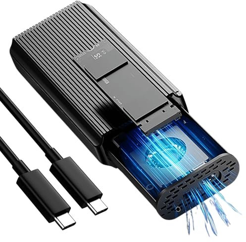 Reagle Gehäuse-Adapter für NVME PCIe USB-C 4.0 M.2 Thunderbolt 4, 40 Gbps M-Key/M+B Key in 2230/2242/2260/2280 Enclosure Werkzeuglos, Plug & Play kompatibel mit Windows, MacOs