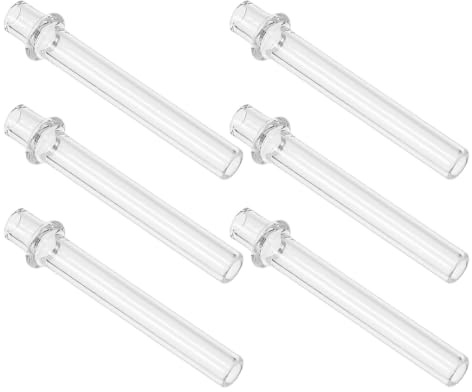 ULTECHNOVO Porte-mèche en Verre Accessoires Polyvalents et Faciles à Remplacer 6 Pièces pour Lampes à Huile Compatibles Lampes en Verre pour Maisons et Laboratoires