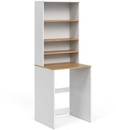 Vicco Waschmaschinenschrank Viktor, Weiß/Artisan, 66 x 88.2 cm 2 Teile mit Regal, zur Aufstellung über handelsüblichen Waschmaschinen geeignet