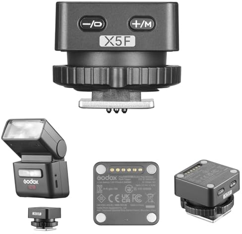 Godox X5-F TTL Wireless Hot Shoe Trigger for Fujifilm Cameras, for Godox iT32 Mini Flash, 2.4G TTL/HSS Remote Control, Magnetic Connection