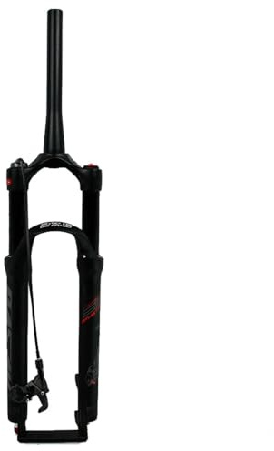 LHHL MTB Fahrrad Federgabel 26 27.5 29 Zoll Luftstoßdämpfer Kegelrohr 1-1/2 Dämpfungsanpassung Scheibenbremse QR 9mm Federweg 120mm 1700g Fahrradgabeln(Matt Black Remote,29inch)