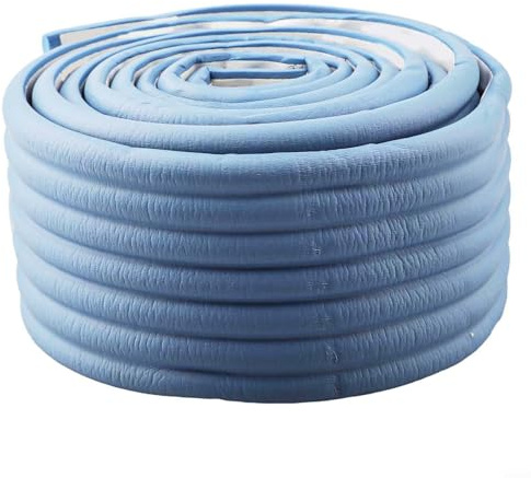 Outdoor Water Pipe Insulation Strip 2m x 8cm Foam Wrap for Cold Weather Pipe Anti-Freeze Protection Compatible with for HVAC AC Radiator Pipes in Beige(Blue)