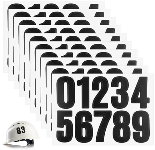 ZEYIYER 100Pcs Black Number Stickers, 1.5 inch Small Black Numbers for Mailbox, Adhesive Vinyl Number Stickers, 0-9 Stick on Numbers for Poster, Scrapbook, Helmet, Craft