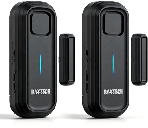 DAYTECH Gefrierschrank-Türalarm mit Verzögerung 1/2/3/4 Minuten beim Öffnen Fensteralarm Schließen von Türen Erinnerung Kühlschranktür Alarm Sensor oder Glocke 0 bis 120 dB für Tür links offen Alarm