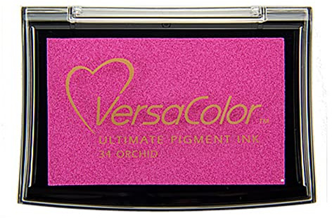 Tsukineko VersaColor Stempelkissen - Rosa, Orchid - Groß - Deckend, Wasserbasis - Wasserfest - Embossing