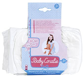 Theo Klein 1673 Baby Coralie Windeln | Für 30 bis 50 cm große Puppen | DREI Windeln mit Klettverschluss | Spielzeug für Kinder ab 3 Jahren