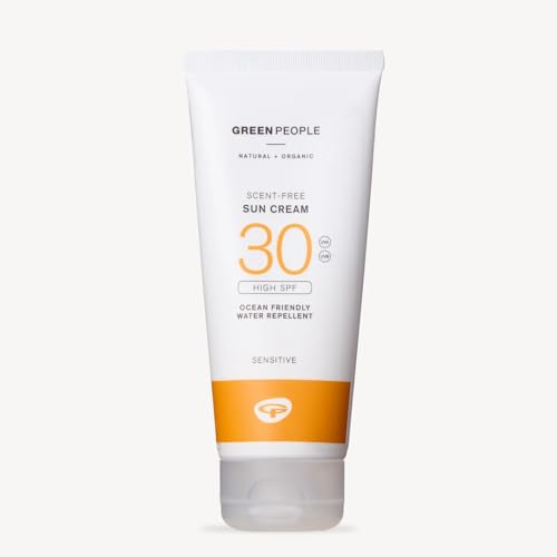 Green People Scent Free Sun Cream SPF30 - Natural Sunscreen for Face & Body - Suitable for Sensitive Skin - Non Comedogenic, Reef Safe, 200ml