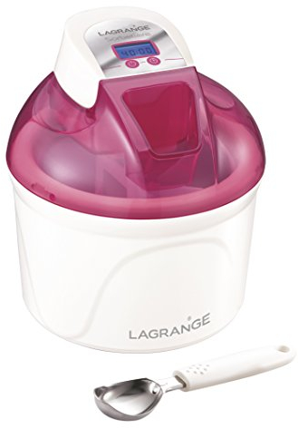 LAGRANGE 409001 Sorbetière 12 W Ecran LCD Cuve 1,5 L Framboise