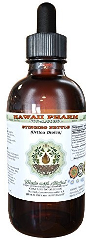 Hawaii Pharm Stinging Nettle Alcohol-Free Liquid Extract, Professional Grade, Small Batch Stinging Nettle (Urtica Dioica) Dried Leaf Glycerite 2 oz