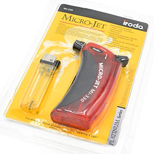 IRODA Mini Gas Blow Torch HOT AIR Heat Gun - REFILLABLE, Heat Shrink Soldering - Plus A Free Pack of Heat Shrink Worth £2.00