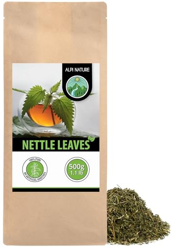 Alpi Nature Ortie Tisane 500g, Feuilles d'Ortie Séchées et Coupées pour Thé, Urtica dioica