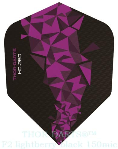 THOR-DARTS®?Exklusiv linje: 150 Micron F2 Darts Flights HD-280 svart dart fluys extra lång hållbar tjocklek 150 mic Ultra Strong (12 stycken (4 set), ölljus/ljusbär)