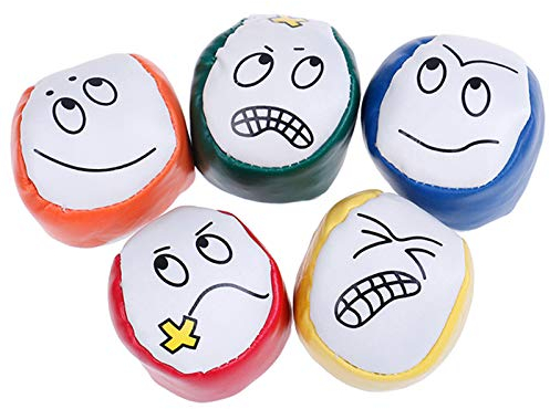 sus 5 Stück Jonglierbälle, Jonglierbälle für Anfänger Kinder, langlebiges Jonglierball-Kit, zum Erlernen des Jonglierens von Spielzeugspiel-Sitzsäcken Spaß