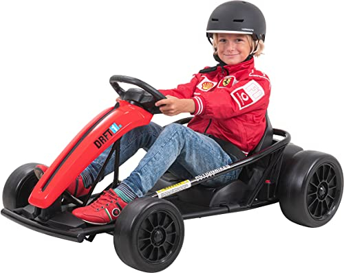 Actionbikes Motors Kinder Elektroauto SX1968 | Bis 𝟏𝟑 km/h - Elektrofahrzeuge - Kinderauto elektrisch - GoKart - Drift Auto - Drift Cart - Drift Kart - Go Cart - Auto für Kinder ab 3 Jahre (Rot)