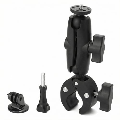 QWORK® Actionkameras Fahrradhalterung Motorrad Lenkerhalterung 360° Drehung Geeignet für GoPro und andere Kameras