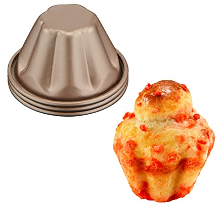 Tefal Juego de 3 moldes para bollos, revestimiento antiadherente, fácil desmolde, extraíble y apilable, fácil almacenamiento, molde para hornear, Creabake J3089304