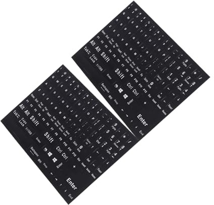 KOMBIUDA Tastaturaufkleber Für Computer Und Laptop Abriebfeste Buchstaben Selbstklebend Passt Für Englische Tastaturen