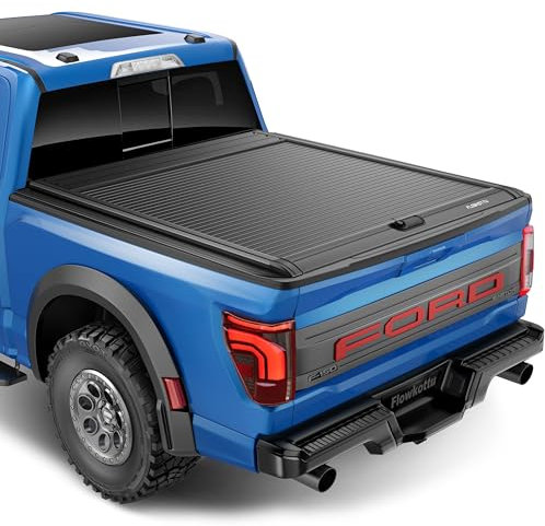 Retractable Hard Truck Bed Tonneau Cover Fits 2004-2023 Ford F-150 5.5-5.6 FT Bed (incl. Lightning/Raptor) by Flowkottu…