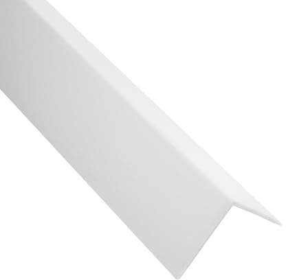 PVC Winkel-Profil Kunststoff Kantenschutz Zierleiste weiß 2,7m 20mm | Als Kantenschutz für sichtbare Außenecken und saubere Fliesenabschlüsse, 20x20mm, 2,7m, PVC, weiß, für Wand- und Bodenkanten