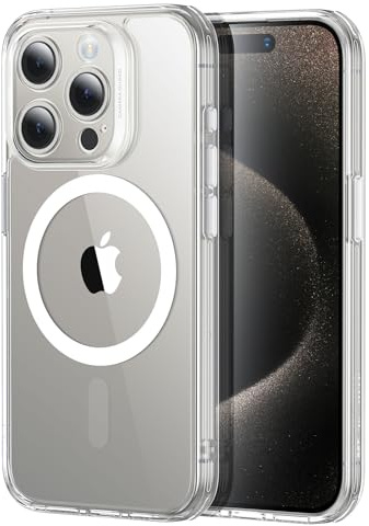 ESR für iPhone 15 Pro Max Hülle 4-in-1-Set, für MagSafe, Weiß | mit Displayschutz, Militärischer Sturzschutz, Transluzente Matt-Hülle