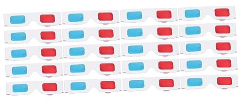 jojofuny 20pcs Blue Glasses for Cinema Lightweight Stereoscopic Glasses Movie Home Theater Eyewear