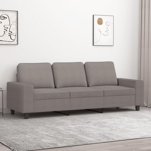 Gecheer 3-Sitzer Sofa Couch Relaxcouch Gästesofa Schlafsofa Sofabett Liegesofa Bettsofa Loungesofa Polstersofa Sessel Relaxsofa für Wohnzimmer/Wohnung/Büro Taupe 180 cm Stoff