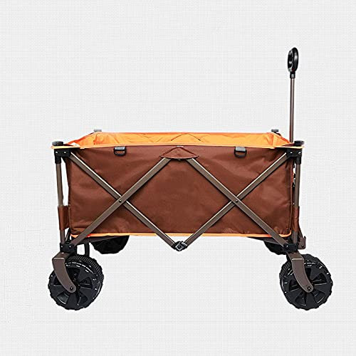Garden Trolley Four-Wheeled Trolley Folding Portable Grocery Shopping Cart Camping Car Camping Trailer Outdoor Camping Small Cart Easy Transport