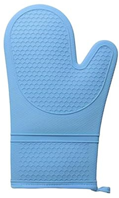 LWDXMYKW presine da Cucina Socchi di Forno al Resistenti Calore Impostati con Fodera Cotone Morbido, Lunghi Guanti in A Spessa Flessibile-2pc Blu