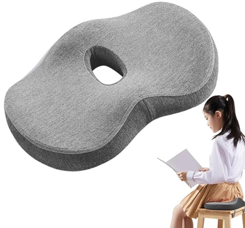 Almohada de , cojín de asiento ortopédico | Almohada de hemorroides de espuma de memoria - Almohadilla de de presión de soporte ergonómico para una sesión larga, hogar, juegos, conducción, avión