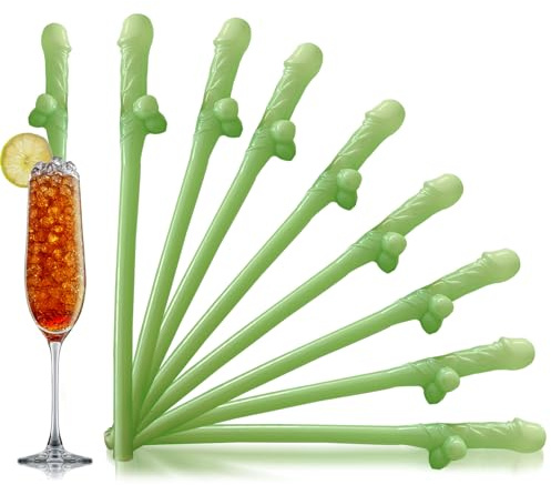 24 cannucce verdi luminose per addio al nubilato, cannucce riutilizzabili per feste, cocktail, per compleanni, matrimoni, addio al nubilato, decorazioni per feste di addio al nubilato